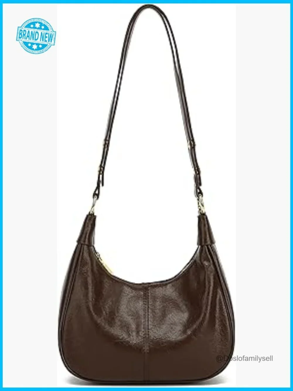 Retro Hobo Crossbody Bag Vegan Leather Adjustable Strap Chic Minimal Daily